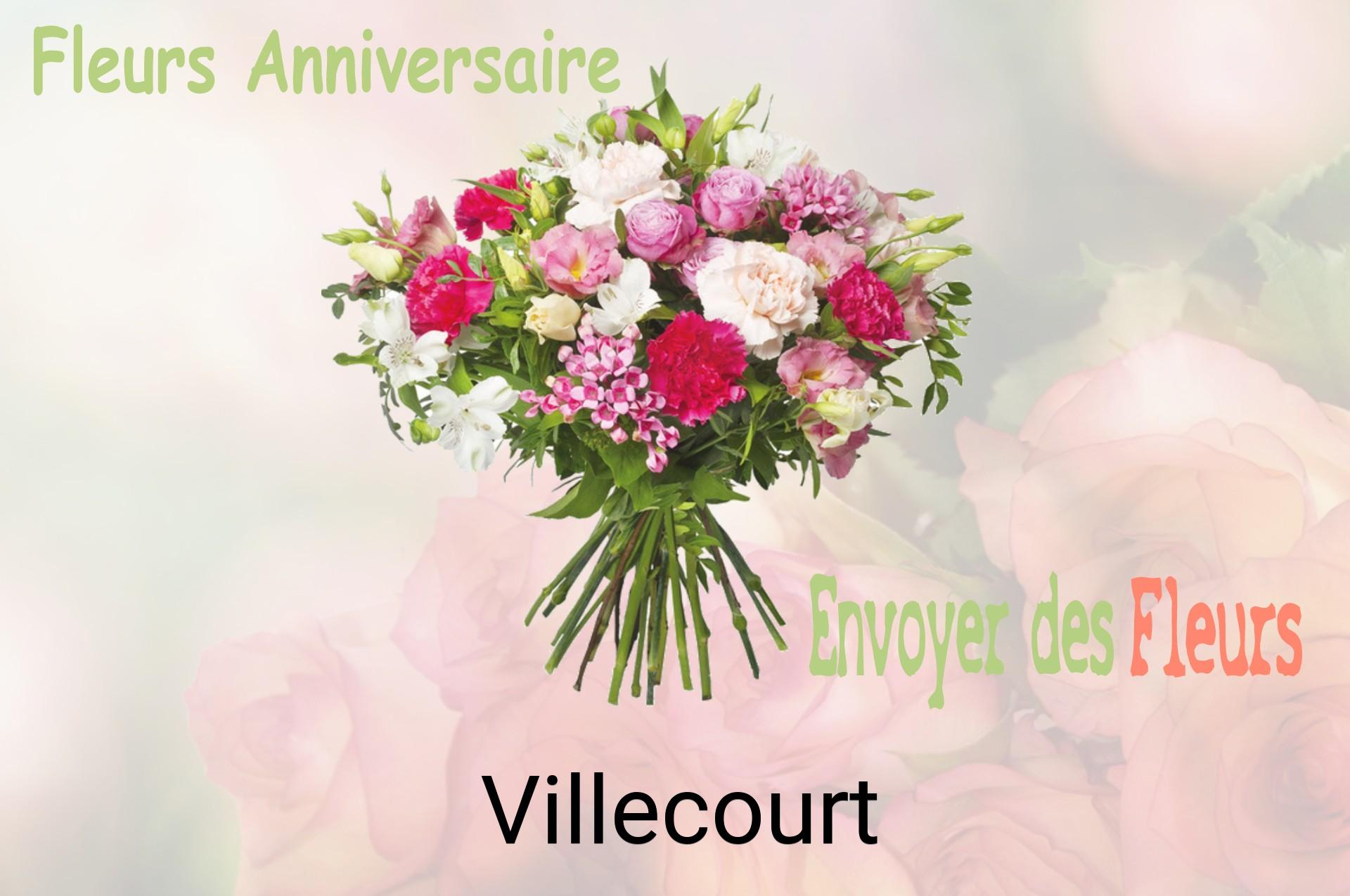 Bouquet de fleurs d’anniversaire livré à Villecourt
