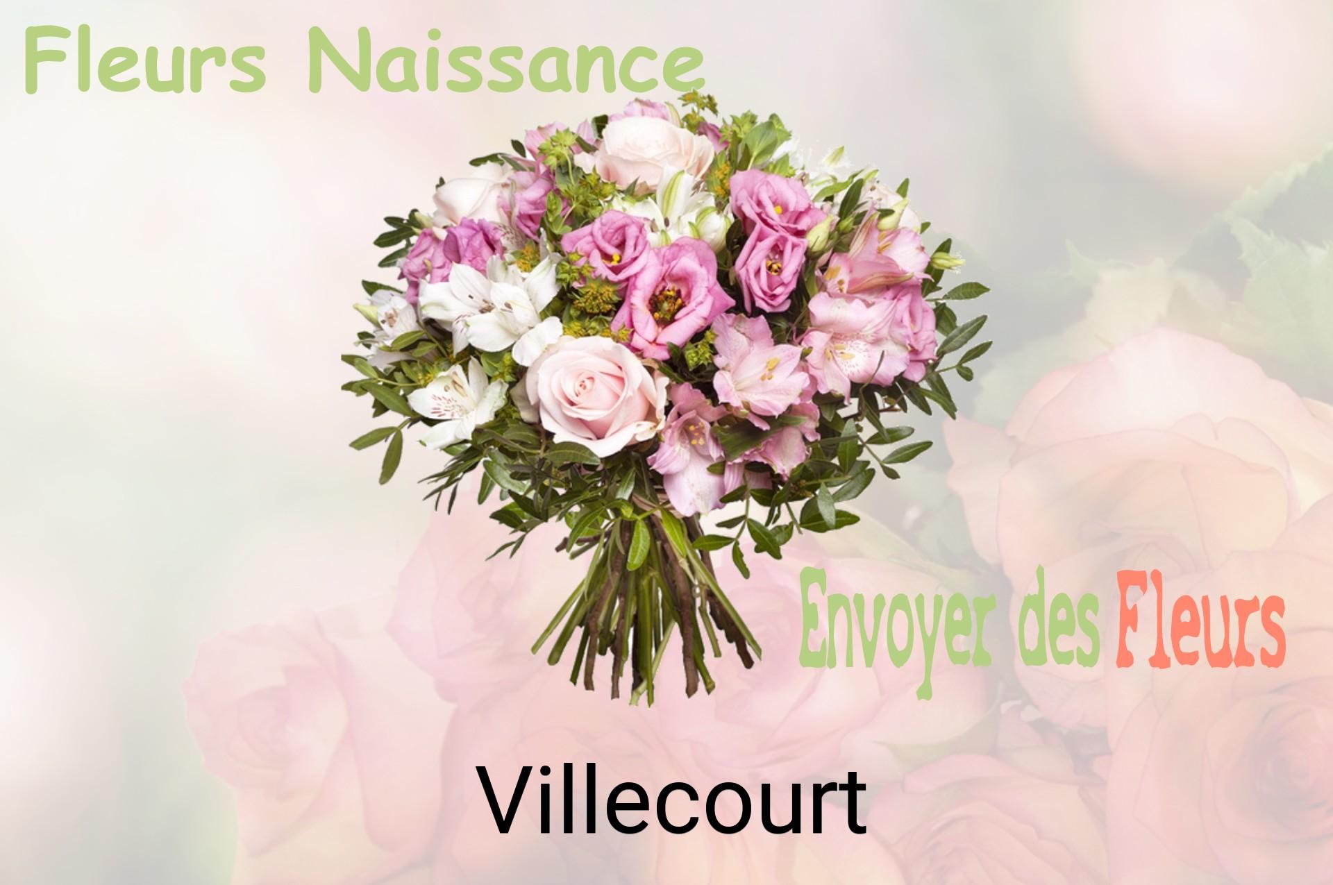 Bouquet de fleurs de naissance livré à Villecourt